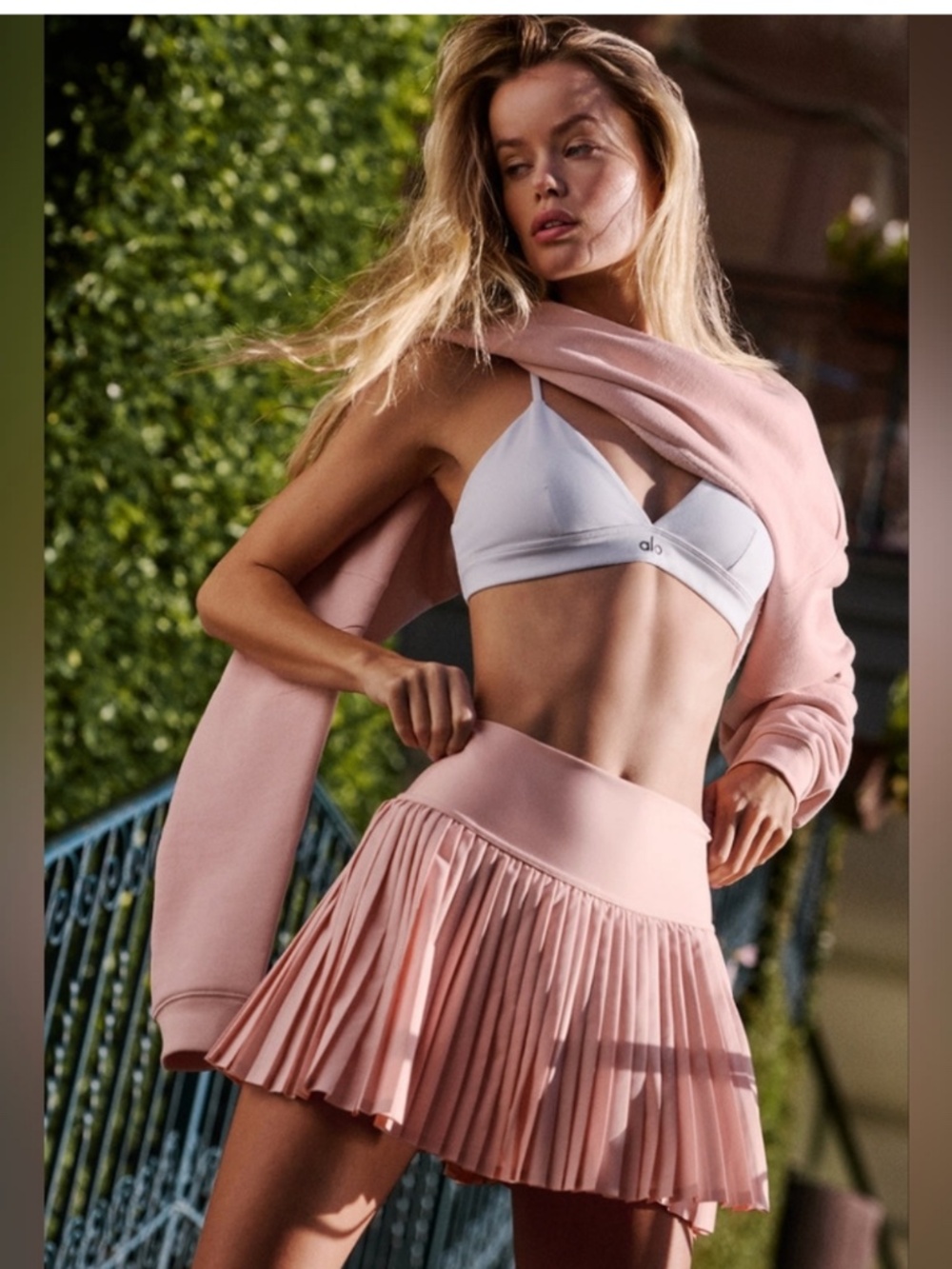 NWT, ALO Grand Slam Tennis Skirt, Pink Quartz, Medium